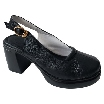 Giày Sandal Cao Gót Da Bò BIGGBEN Cao 8 Phân SDCG130