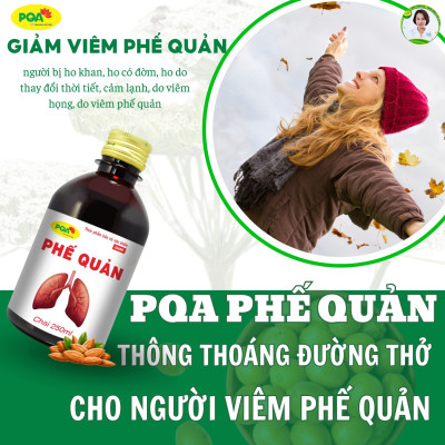 Siro Phế Quản PQA Thành Phần Từ Thiên Nhiên Giúp Bổ Phế, Ho Hộp 250ml