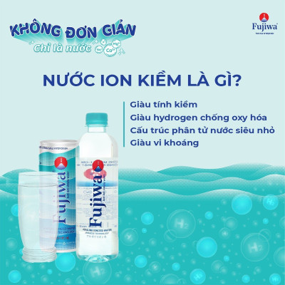 Thùng 12 Chai Nước Uống Ion Kiềm Cao Cấp Đóng Chai Fujiwa 1250ml - Nước uống Detox với Công Nghệ Điện Phân Ion Kiềm