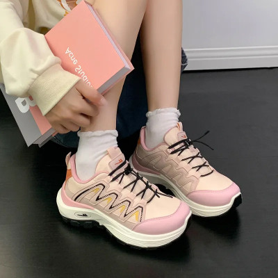 Giày thể thao nữ, giày chạy bộ đế êm nhẹ, thoáng khí đế cao su đúc, chống trơn trượt hạn chế mòn  – GNU2094