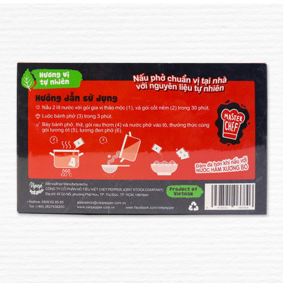 Nguyên Liệu Nấu Phở Bò Hoàn Chỉnh Vipep 320G - Gia vị Vipep