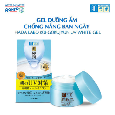 Kem dưỡng ẩm chống nắng ban ngày dạng gel Hada Labo Koi-Gokujyun UV White Gel SPF50+ PA++++ 90g