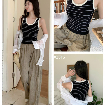 Áo Bra 3 lỗ phối kẻ ngang tích hợp đệm ngực cao cấp AZ2315, áo croptop  thun dày dặn đơn giản cho nữ