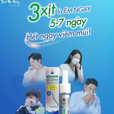 Xoang mũi dung dịch xịt mũi họng VA Dr Hương Thanh Mộc Hương 15ml
