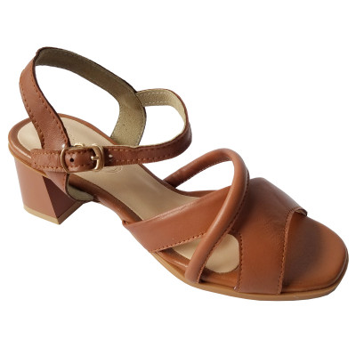 Giày Sandal Cao Gót Da Bò BIGGBEN Cao 5 Phân SDCG144