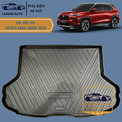 Lót Cốp Nhựa Xe Toyota Yaris Cross 2024, Bản Xăng, Khay Lót Cốp Nhựa Chống Nước, Nhựa Dẻo TPO Bền Bỉ - Hàng Nhập Khẩu