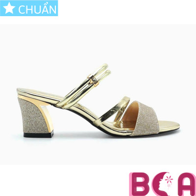 Giày cao gót nữ 5p RO539 ROSATA tại BCASHOP hở mũi, quai ngang 2 dây có thể mang theo nhiều kiểu, màu vàng