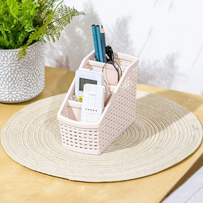 Khay Cắm Bút, Đựng Mỹ Phẩm 4 Ngăn Tiện ích - Giao màu ngẫu nhiên