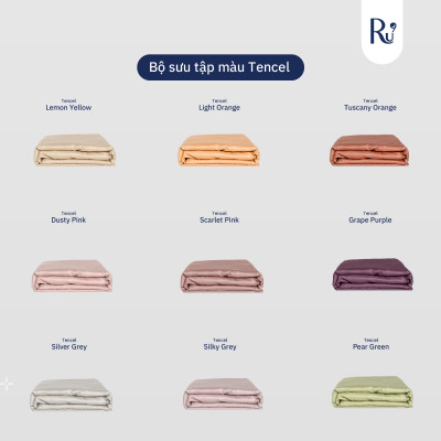 Ga Trải Giường Lẻ Tencel Cao Cấp Ru9 - Chất Liệu 100% Tự Nhiên | Bao Gồm 6 Kích Thước | Nhiều Màu Sắc
