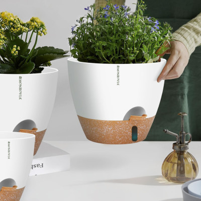 Chậu trồng cây tự tưới thông minh Monrovia A60 cho cây trong nhà và ngoài trời, decor, văn phòng