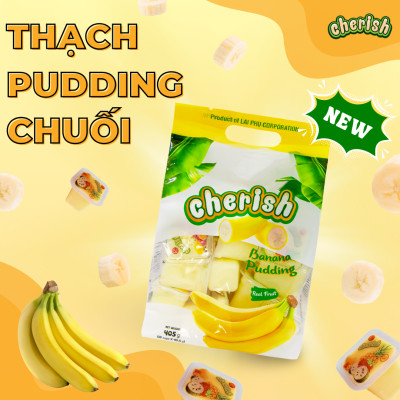 Thạch Pudding Cherish Vị Chuối 405G