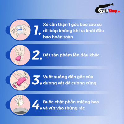 Bao cao su Shell Bigtime - Size 54mm, siêu mỏng, kéo dài thời gian - Hộp 10 cái