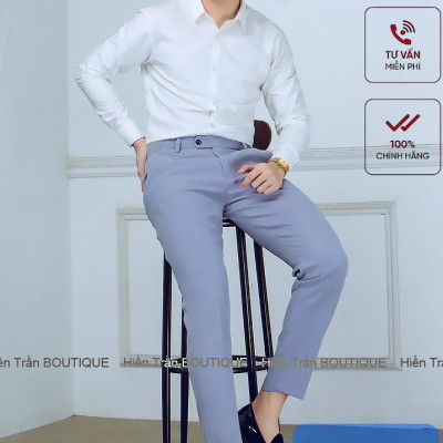 Quần âu nam công sở Hiền Trần BOUTIQUE, quần tây nam kiểu dáng Hàn Quốc, vải mềm chống nhăn phong cách lịch lãm