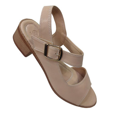 Giày Sandal Nữ Cao Gót Da Bò Thật TiTi ĐÔ Cao Cấp 4cm DNU2135d