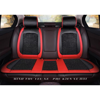 (Full bộ xe 5 chỗ) Lót Ghế Ô Tô hạt gỗ massage cao cấp chất liệu gỗ thoáng mát, thoải mái khi lái xe