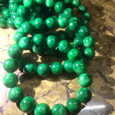 VÒNG TAY ĐÁ CẨM THẠCH 12LY NAM NỮ MỆNH MỘC HỎA ĐEO ĐƯỢC CẢ 