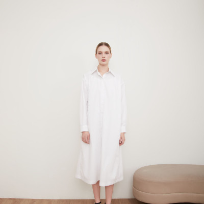 DOTTIE - Đầm dài kiểu sơmi - Trắng - D0523