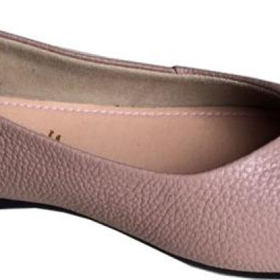 Giày búp bê Trường Hải màu hồng phấn da bò thật mềm mại đê cao su không trơn trượt  BB088 [HÌNH ẢNH THẬT ]