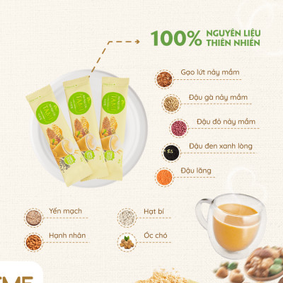 Bột ngũ cốc nảy mầm Tami không đường 900g TÂM MINH FOODS