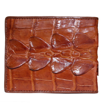  Ví nam da cá sấu màu vàng bò HJ92209-12-15-21-24