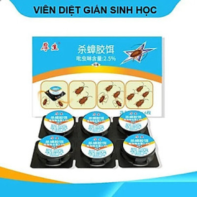 Bộ 6 Viên Mồi Diệt Gián, Thuốc Diệt Côn Trùng Sinh Học Không Độc Hại Dùng Trong Nhà Bếp, Hộ Gia Đình