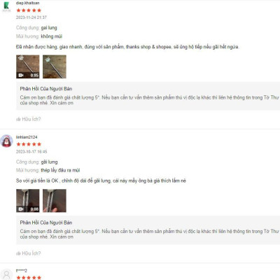 Cây Gãi Lưng INOX Kéo Dài Rút Gọn 53cm - Tay Gãi Siêu Đỉnh - Cây gãi ngứa loại tốt hàng có sẵn giao nhanh