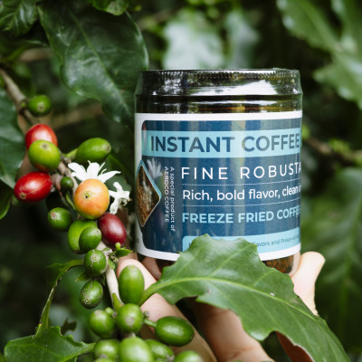 Lọ Thủy Tinh 45g_Cà phê AEROCO hòa tan sấy lạnh thăng hoa Fine Robusta