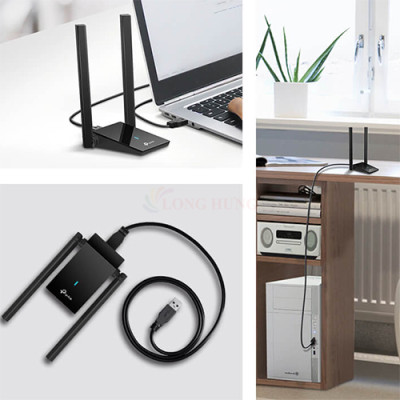 USB Wifi 6 TP-Link AX1800 Dual Antenas High Gain Wireless Archer TX20U Plus - Hàng chính hãng