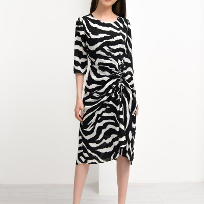 Đầm Lụa Hàn Tay Lở Nhún Eo Maxivic, La Mộc - LM72154A