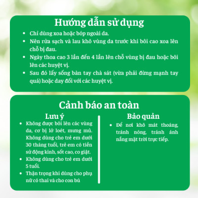 Cao Xoa Bóp Bạch Hổ Hoạt Lạc Cao Bảo Linh - Giảm đau nhức xương khớp, bong gân, mỏi cổ vai gáy, đau lưng, thần kinh toạ.
