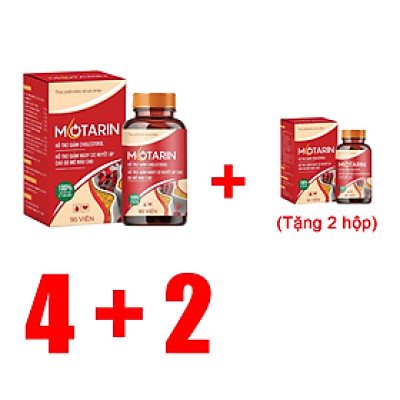 Combo 4 Tặng 2 Hộp Mỡ Máu Motarin Giúp Ổn Định Chỉ Số Mỡ Máu Hiệu Quả