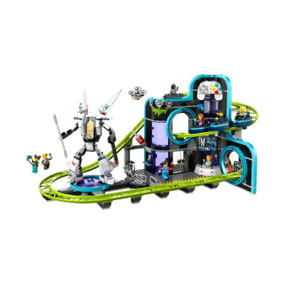 LEGO CITY 60421 Đồ Chơi Lắp Ráp Công Viên Tàu Lượn Siêu Tốc Robot World (986 chi tiết)