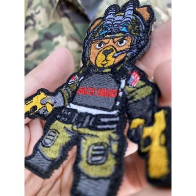 Patch_ miếng dán velcro vải chiến binh gấu thỏ chiến thuật