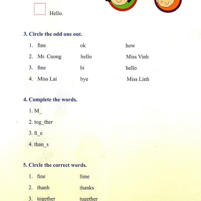 Vở Thực Hành Tiếng Anh Lớp 3