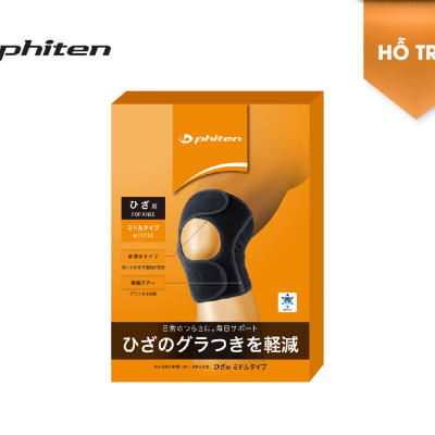 Đai bảo vệ đầu gối loại vừa Phiten supporter knee middle type AP233003/AP233004/AP233005