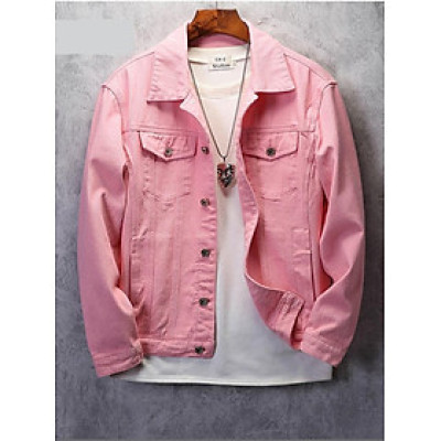 Áo khoác Jean dáng ôm body có hai túi phía trước tiện lợi trẻ trung mang phong cách Hàn Quốc chất liệu vải bò cotton cao cấp mặc thoải mái hợp với xu hướng thời trang - HOT TREND 