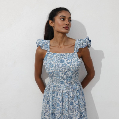 Maxi Hoa Cotton Cao Cấp Luna Llena