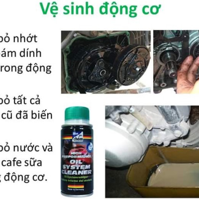 Phụ gia nhớt vệ sinh động cơ xe máy Bluechem 33017