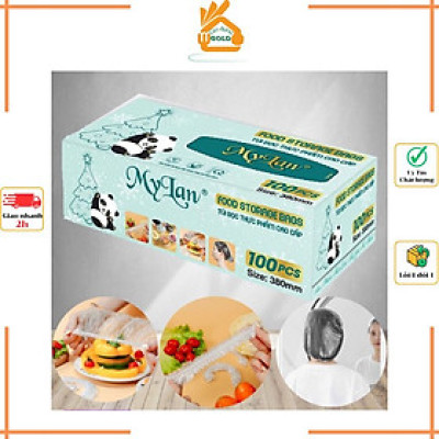 Hộp 100 màng bọc thực phẩm MyLan 38cm Co Dãn Tốt Dùng Được Cho Lò Vi Sóng