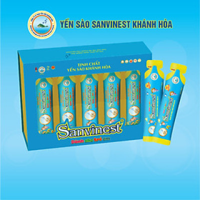 Hộp quà tặng Tinh chất Yến sào Khánh Hòa Sanvinest dành cho trẻ em 20 túi 25ml - 511QT20