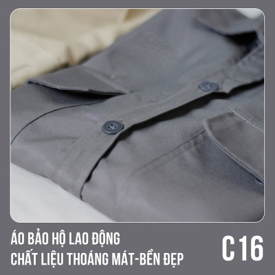 Áo bảo hộ lao động, chất liệu thoáng mát, bền đẹp - Mã C16