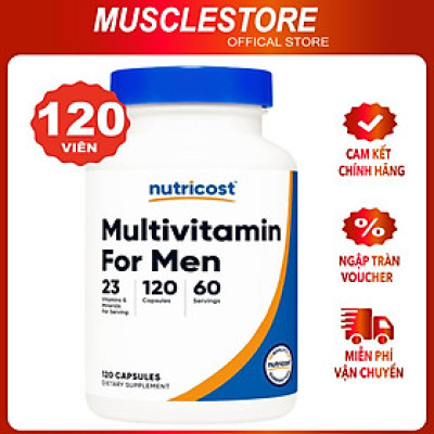 Viên Uống Nutricost Multi Vitamin For Men (120 Viên) Tăng Cường Miễn Dịch, Bổ Sung Vitamin | Nhập Khẩu Mỹ