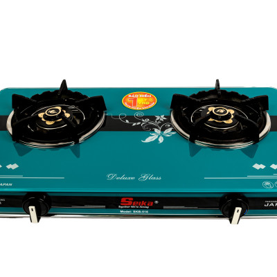 Bếp Gas Đôi Mặt Kính Sen Đồng Seika SKB516 - Hàng Chính Hãng