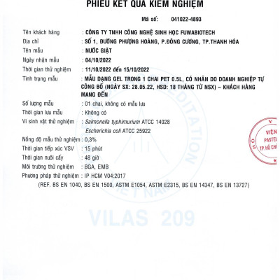 Nước giặt xả hữu cơ enzyme sinh học từ vỏ dứa Fuwa3e 3L