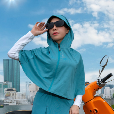 LAROMA Áo Chống Nắng Dáng MŨ TRÙM Vải Coolair UV | UPF50+ | Vải Thơm | Làm Mát | Thoáng Khí | Thời Trang | Đa Dụng