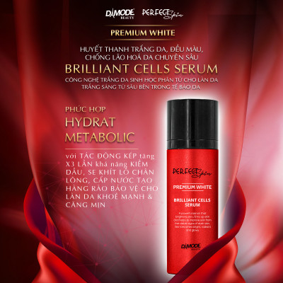 Huyết thanh trắng da ngăn lão hóa da BRILLIANT CELL SERUM DAMODE chai 30ml