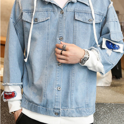 Áo khoác jean nam phong cách Hàn Quốc AKJN012 (Xanh bò)