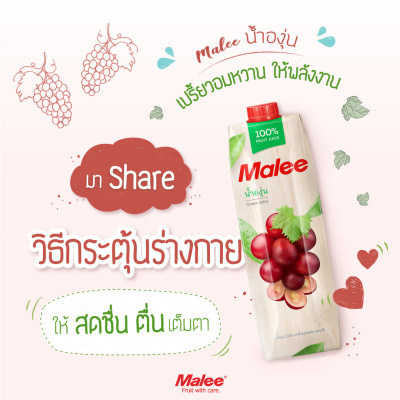 COMBO 3 Hộp Nước Ép Nho + Quýt + Cherry Malee 1L