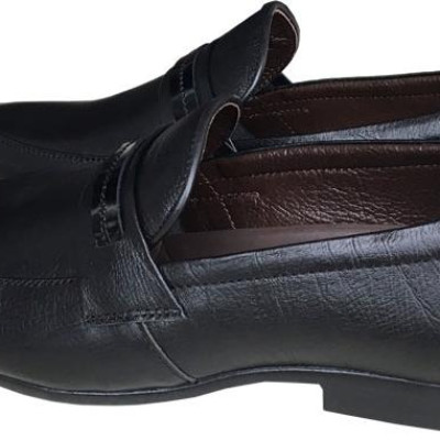 Giày tây nam Trường Hải đen da bò đen đế cao 2.5cm GT112