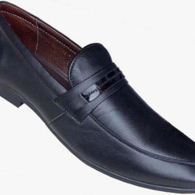 Giày tây nam Trường Hải đen da bò đen đế cao 2.5cm GT112